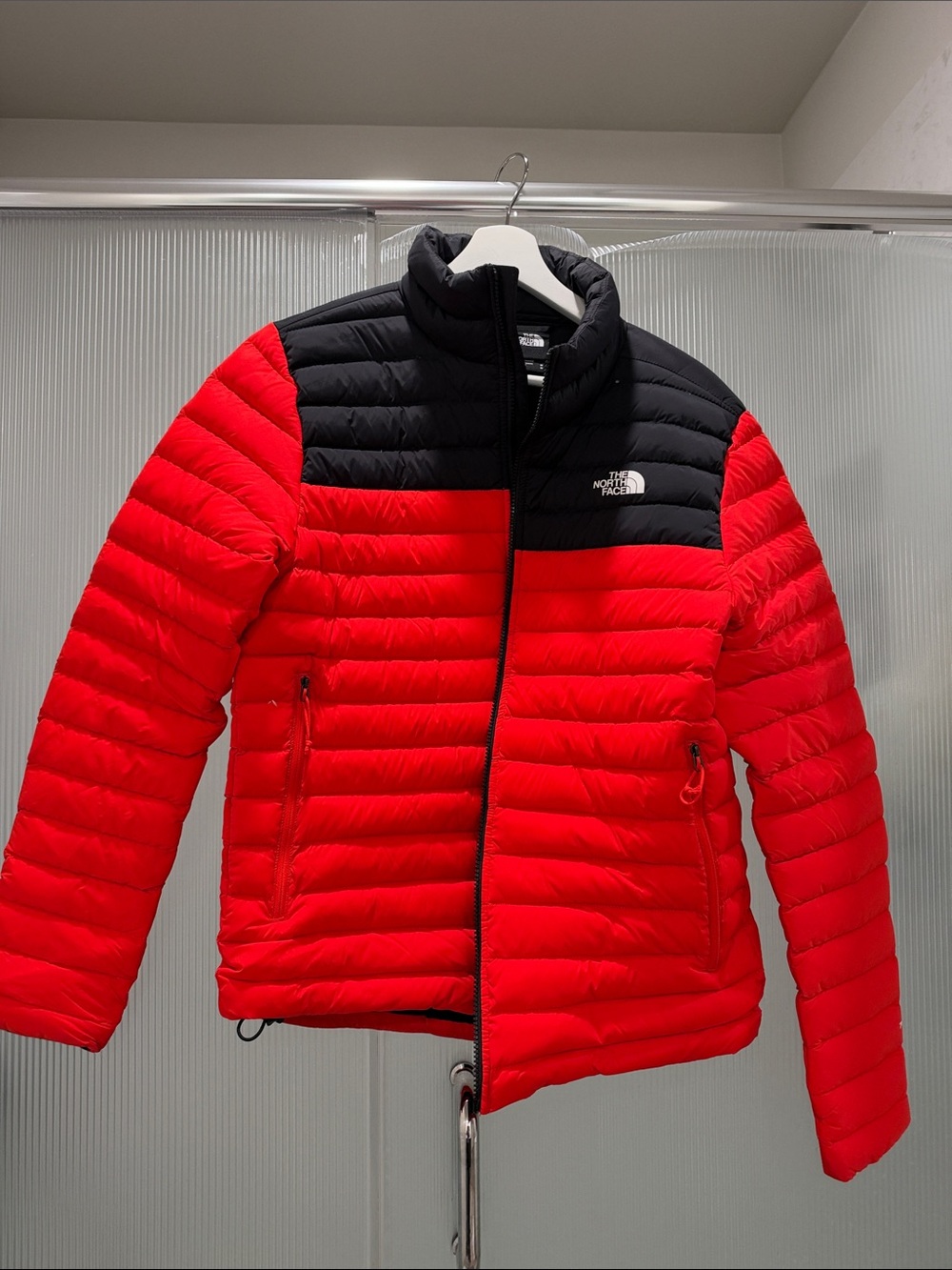 The North Face Men’s Red and Black Quilted Insulated Puffer